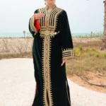 Velvet Caftan Dark Green