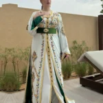 White And Green Caftan